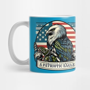 Freedom Wings: A Patriotic Eagle Design for the 4th of July Mug